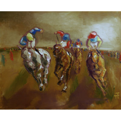 "Arrivée par ciel couvert"