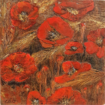 "Coquelicots rouge vermillon"