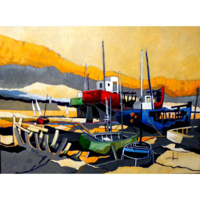 "Mémoire marine, soleil couchant"