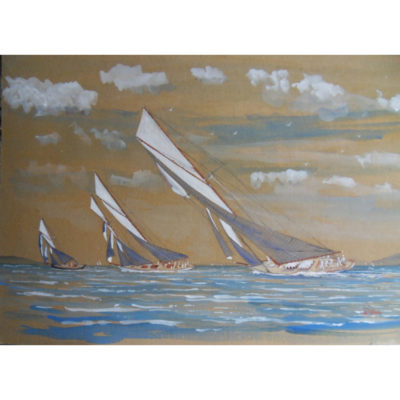 "Régates royales Cannes aquarelle 2"