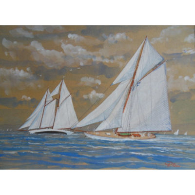 "Régates royales Cannes aquarelle 1"