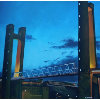 "Pont de Recouvrance de nuit"