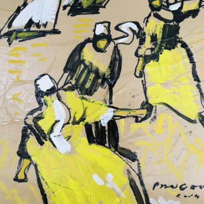 "Les trois robes jaunes au vent"