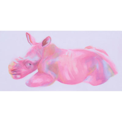 "Bébé hippopotame rose"
