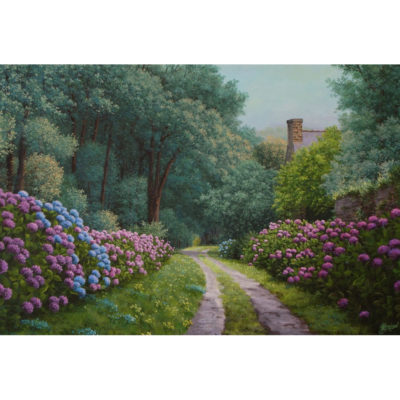 "Allée d'hortensias"