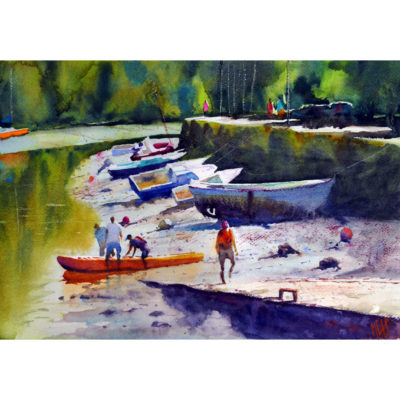 "Marée basse à Pont-Aven"