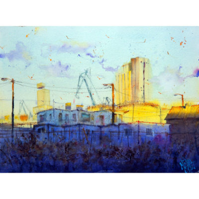 "Coucher de soleil à Keroman"