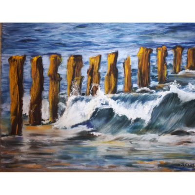 "Vagues et brise-lames"