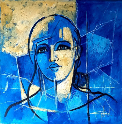 "Gold and blue"
