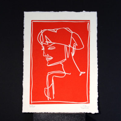 "Femme rouge sans titre"