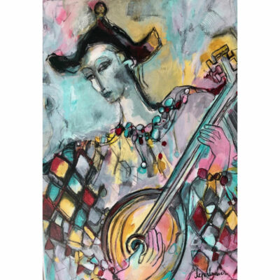 "Arlequin musicien"