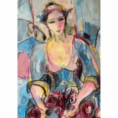 "Portrait au bouquet"