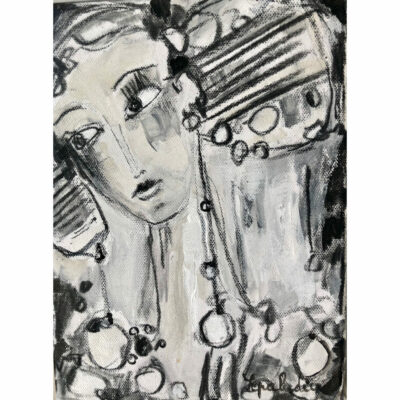 "Portrait femme noir et blanc 8"
