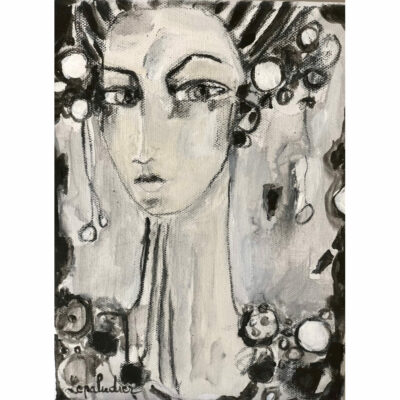 "Portrait femme noir et blanc 9"