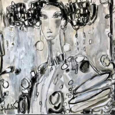 "Portrait femme noir et blanc 6"