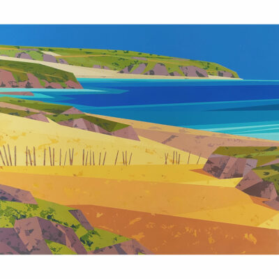 "Série paysages graphiques "Les piquets"