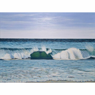"Vague sur la plage bretonne"