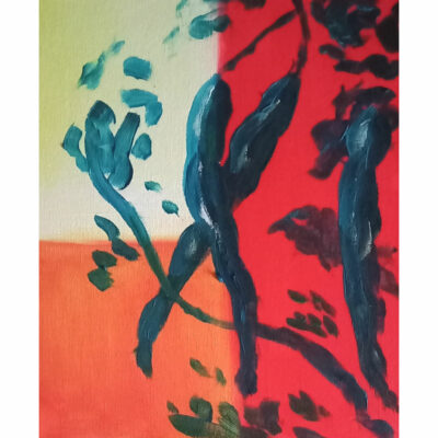 "Haricots fond rouge et jaune"