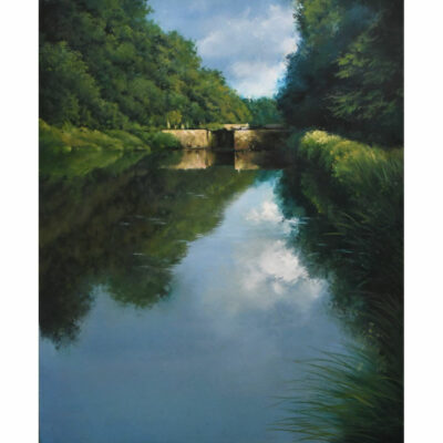 "Paysages: Reflets sur l'écluse"