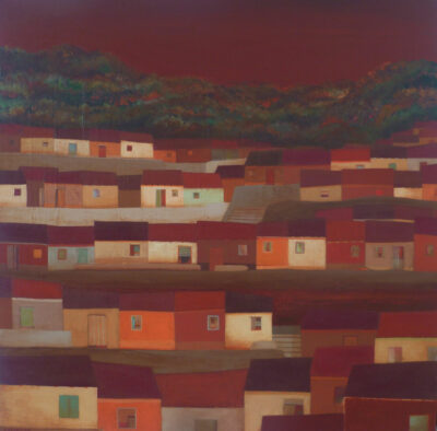 "Village ocre et terre n°8"