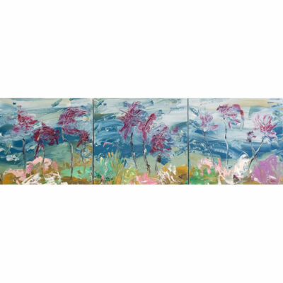 "Le coin du jardin triptyque"