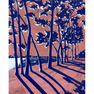"Bleu outremer /Sienne brûlée: Avenue du Cap Coz"