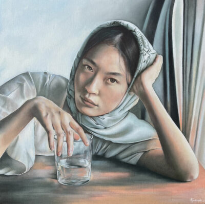 "Jeune femme au verre d'eau"