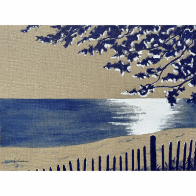 "Bleu outremer/lin: Beg meil"