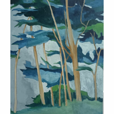 "Cyprès dans le vent"