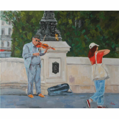 "Le Violoniste du Pont-Neuf à Paris"