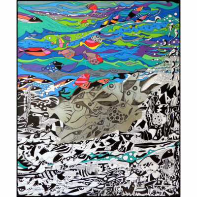 "Poissons en chasse 1"
