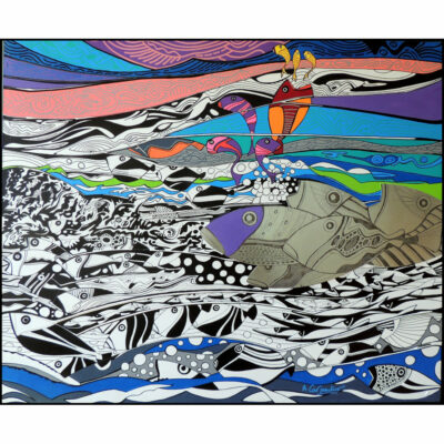 "Poissons en chasse 4"