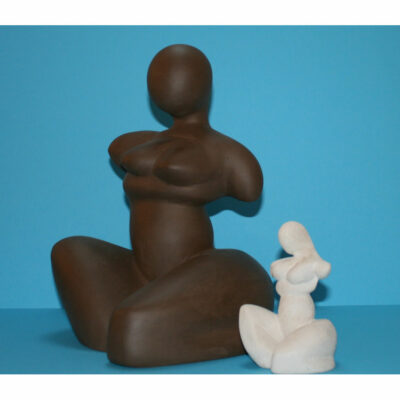 "Courbe assis marron"