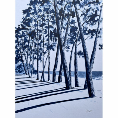 "Encre indigo-Avenue du Cap Coz"