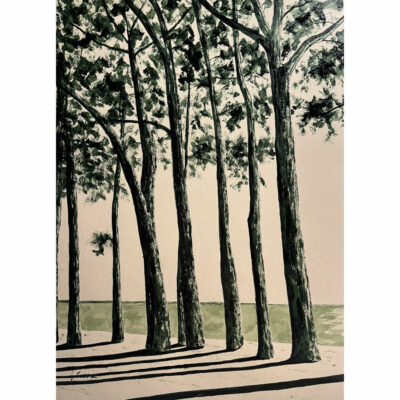 "Encre vert olive- Avenue du Cap Coz"
