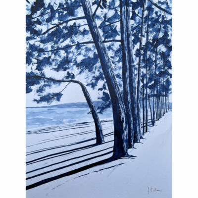 "Encre indigo- Plage du Cap Coz #2"