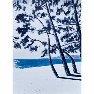 "Encre bicolore- Plage du Cap Coz #1"