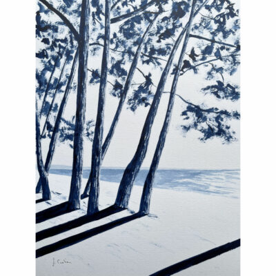 "Encre indigo- Plage du Cap Coz #3"