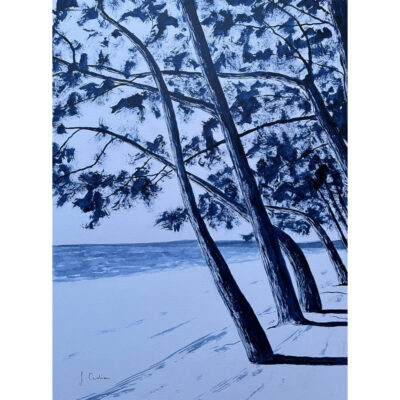 "Encre indigo-Plage du Cap Coz"