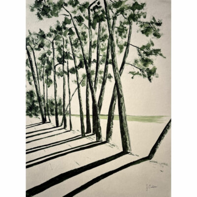 "Encre vert olive- Avenue du Cap Coz #3"