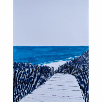 "Encre bicolore-Bord de mer"