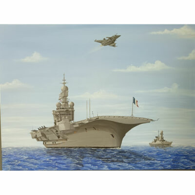 "Porte avion Charles de Gaulle et la frégate Chevalier Paul"