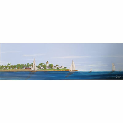 "Port Navalo à Arzon par temps clair"