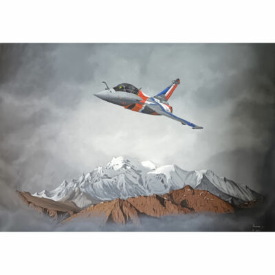 "Vol du rafale au-dessus du Mont-Blanc"