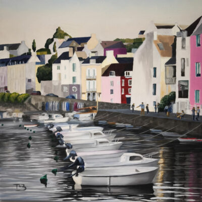 "En soirée sur les quais de Sauzon"