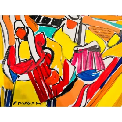 "Les casiers rouges et roses"