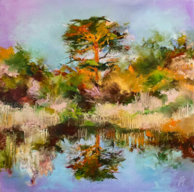 "Reflet, plage de l'étang"