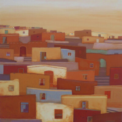 "Village ocre et terre n°5"