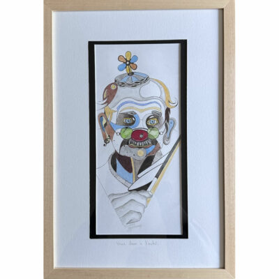 "Vieux clown à l'archet"