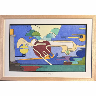 "Navire croisant le phare,  Série Onirique Bretagne N°5"